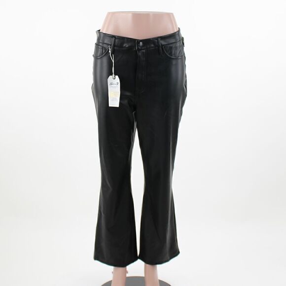 Seven7 Cropped Faux-Leather Pants Black - Picture 2 of 5